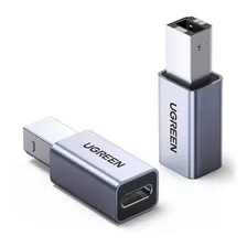 Ugreen Convertidor Usb-c Hembra A Usb 2.0 B/m De Aluminio