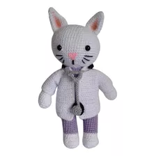 Gato Médico Tejido A Crochet