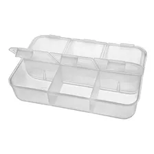 Pastillero Organizador 6 Divisiones Caja Botones Clips 