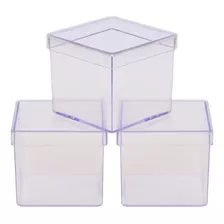 40 Caixas / Caixinhas Acrílica 6x6 Lembrancinha Transparente