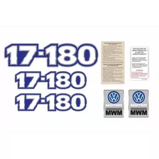 Kit Adesivos Caminhão Compatível Volks Mwm Cummins Resinado 