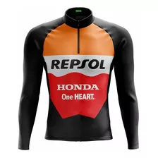 Camisa De Ciclismo Masculina Repsol Manga Longa Pedalar Pro