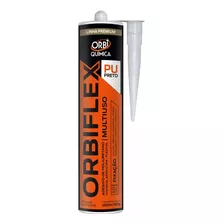 Cola Selante Pu 40 Calha Construção Orbiflex Preto Tubo 380g