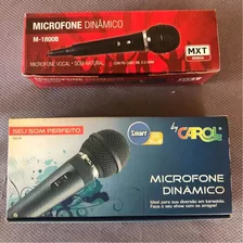 2 Microfones Mxt M-1800b E Carol Gs-36 Sem Uso