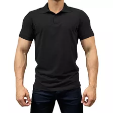 Camisa Polo Slim Malha Cotton Masculina Básica Com Elastano 