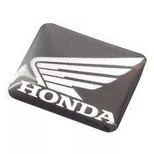 01x Adesivo Resinado Logo Honda Painel Biz Twister Cg Cb Cbr Cor Preto