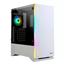 Zalman S5 White Mid Tower Gaming Pc Case, Ventilador Rgb Pre