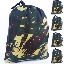 Kit 5 Redes De Dormir Nylon Camuflada Selva Militar Camping