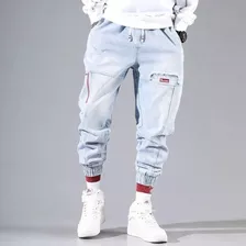 Hs Hip Hop Hombre Jeans Elástico Harun Cargo Pantalones