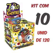 10 Bala Gelatina 12g Formato Olho Zóio Goma Kids Zone