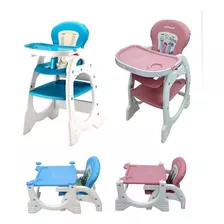 Silla De Comer Para Bebes 4 En 1 Asiento Reclinable Nuevos Color Azul Y Rosado Azul Y Rosado