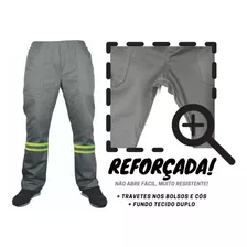 10 Calça Brim Pesado C/ Faixa Refletiva 2g/7m/1p