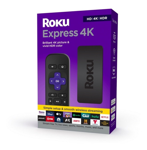 Roku Express 4k 3940 Estándar 4k Negro Con 1gb De Memoria Ram