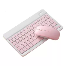 Kit Teclado + Mouse P/ Tablet Samsung S9 Fe 10.9 Rosa