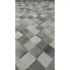 Tapete De Couro Bovino 2,00x1,50 - 10x10 - Gris Cinza