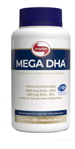 Suplemento Em  Cápsulas Vitafor  Mega Dha Omega 3 Em Pote De 120g
