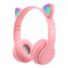 Auriculares Inalámbricos Catear D47 Rosa Con Luz Led