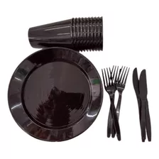 Kit Churrasco Descartavel Firme Luxo Acrilico 20 Pessoas