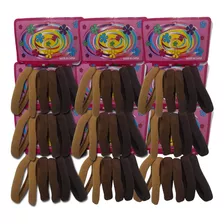 Elastico Xuxinha Rabico Seda Marrom/nude 72pcs- Atacado