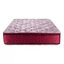 Colchón 2 1/2 Plazas De Resortes Suavegom Resortes Cardiff Rojo - 140cm X 190cm X 29cm Con Doble Pillow Top