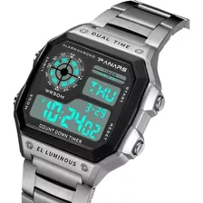 Reloj Digital Hombre Panars 8113 Acero Inoxidable