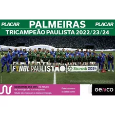 Pôster Placar Palmeiras Campeão Paulista 2024