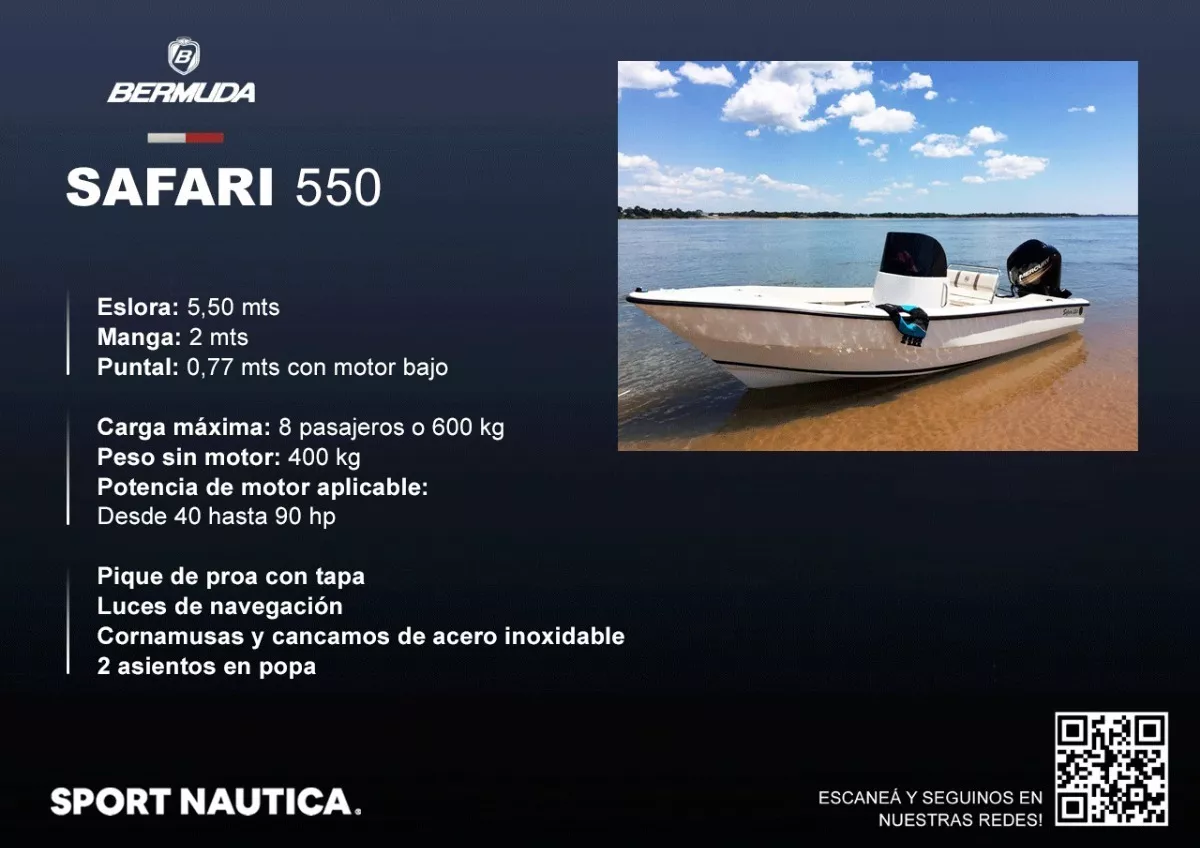 Safari 550 Con Mercury 60hp 4t