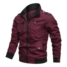 Hombre Casual Chamarra Militar Bomber Varsity Rompevientos