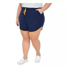 Short Boxer Feminino Cós Com Elástico Modelagem Plus Size