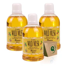 3 Deo Colônia Wild Musk Almíscar Selvagem 500ml Deliciosa Nf