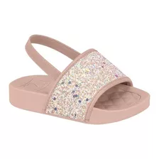 Chinelo Slide Sandália Molekinha Elástico Glitter 2125100