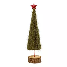 Arbol Navideño Pie Natural Verde 50cm Decoracion Navidad