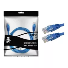 Cabo De Rede Rj45 3m Ethernet Patch Cord Cat5e Azul 3 Metros