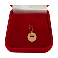 Pingente Ouro 18k Dalet Em Hebraico Cabala 18 Ls 1cm