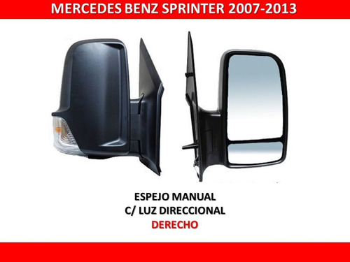 Espejo Manual Sprinter Mercedes Benz 2007-2013 Derecho Foto 2