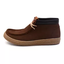 Bota Casual Masculina Em Couro Solado Tipo Crepe Shoes Grand