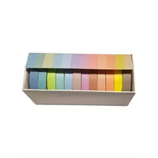 Fita Adesiva Fina Washi Tape 12 Cores Tom Pastel Candy Color