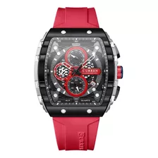 Reloj Curren 8442 Hombre Silicona Cronógrafo Diseño Militar