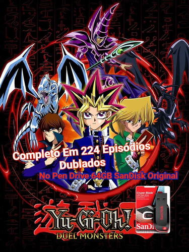 Pen Drive 32GB Yu Gi Oh Gx 156 Episódios Dublados