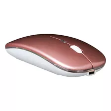 Mouse Sem Fio Recarregável Wireless Led Rgb Ergonômico Cor Rosa