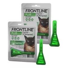 2 Frontline Plus Para Gatos Antipulgas E Carrapatos Kit