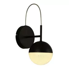 Arandela Media Luna Preto Led 6w 3000k Bivolt Hm004b Bella