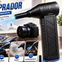 Mini Ventilador Soprador Ar Turbo 130000rpm Assoprador Sem Fio Recarregável Usb 3 Níveis Jato Forte Portátil Multiuso Limpeza Teclado Carro Acende Churrasqueira Marca Davely Preto 127/220v