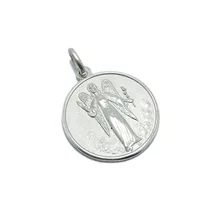 Medalla Arcángel Gabriel - Plata 925 - Grabado - 22mm