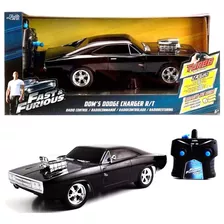 Jada Toys Fast & Furious Dom's Charger R/t Rc Control Remoto Color Negro