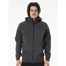 Poleron Anti Series Viral Zip Thru Hombre Negro Rip Curl