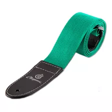 Correa Strap Para Guitarra Eléctrica Magma Verde Y Negra