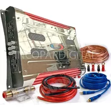 Combo Potencia 4 Canales 2200w + Kit Cables De Instalación