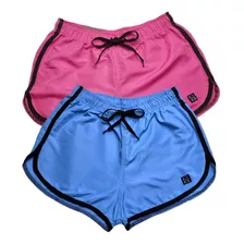 Kit 2 Short Feminino Academia Treino Verão Praia Réveillon