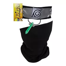 Balaclava Kakashi + Bandana Folha Konoha + Colar Tsunade